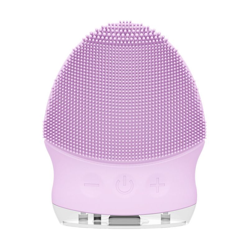 Electric Facial Cleansing Brush Silicone Sonic Vibration Face Scrubber Cleaner