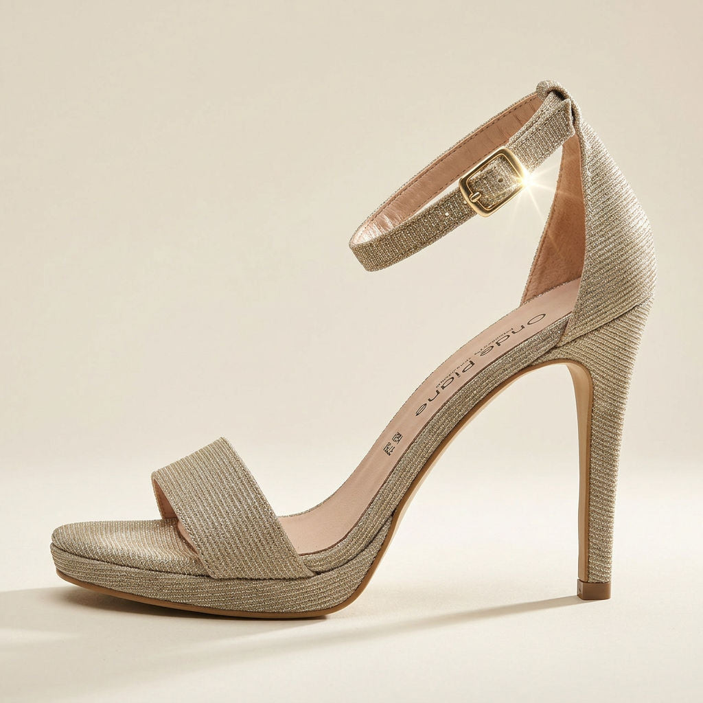 KOAN Onde Piane Stardust Platinum Stiletto Sandal
