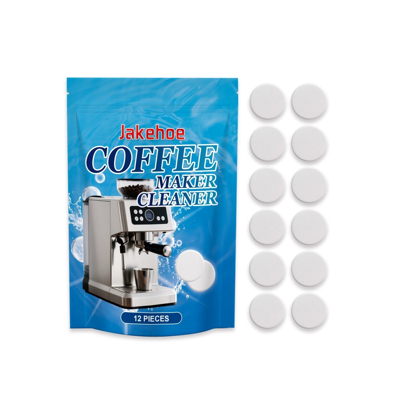 Coffee Machine Cleaning Tablets, Deep Household Cleaning, Scale & Oil Removal ,12pcs