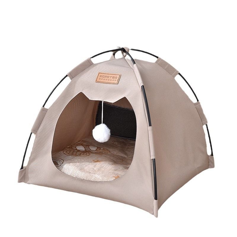 Cat Teepee Cave Pet Tent House Teepee Foldable Puppy Bed Cat Shelter
