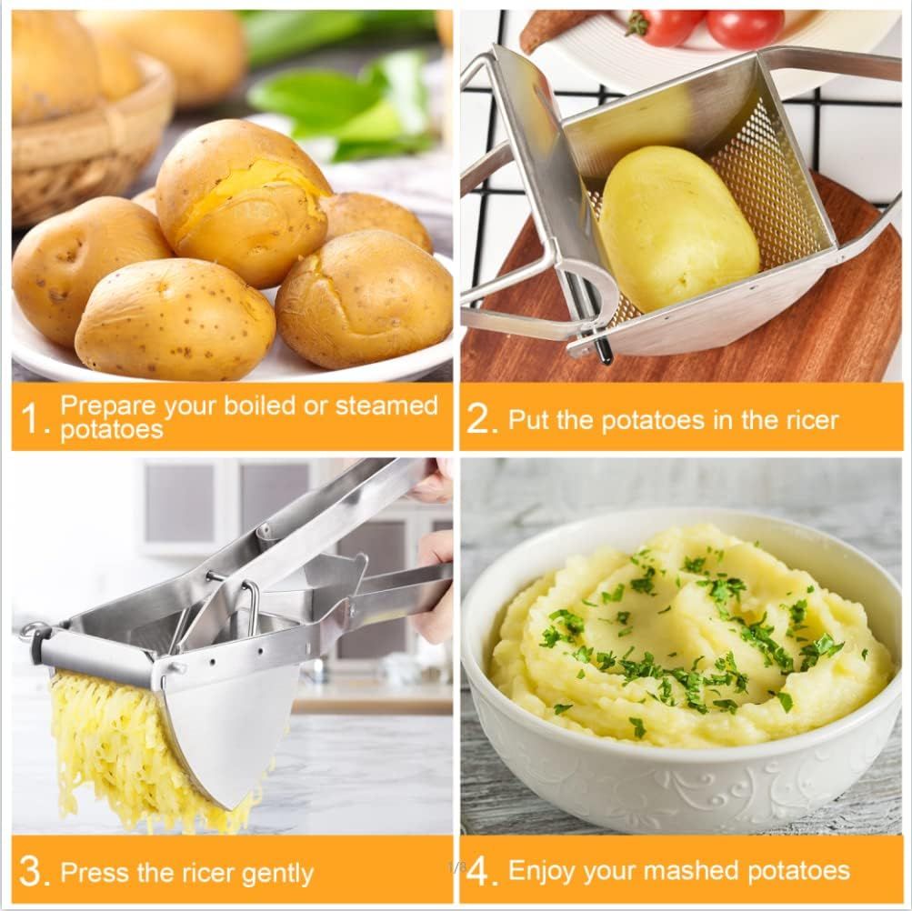 Potato Ricer Stainless Steel Professional Ricer for Mashed Potatoes Ricer Kitchen Tool