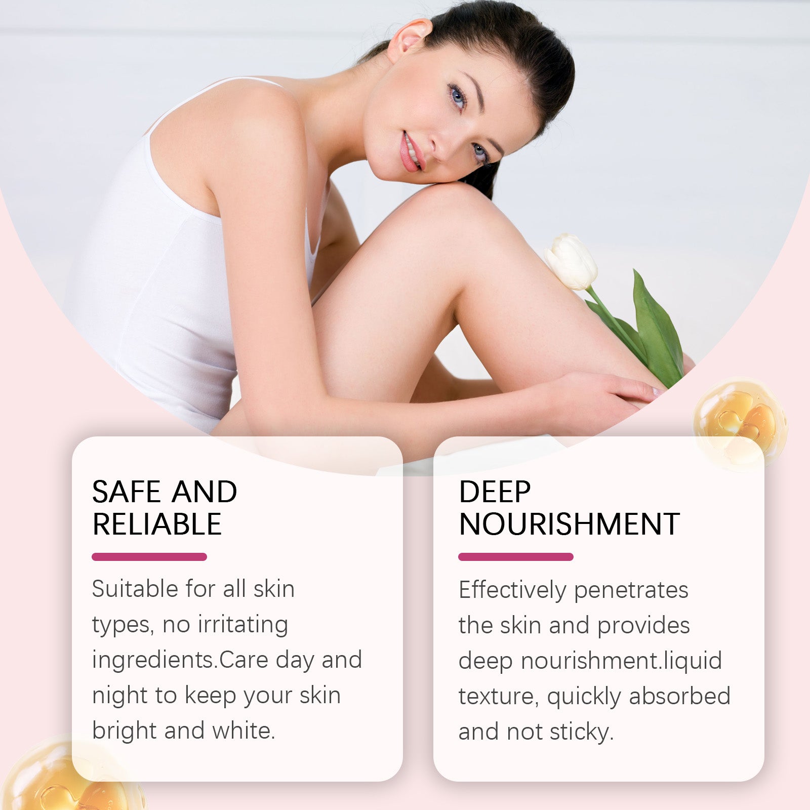 Brightening Skin Body Serum, Deep Moisturizing, Collagen, Arbutin, Fast Absorption ,125ml