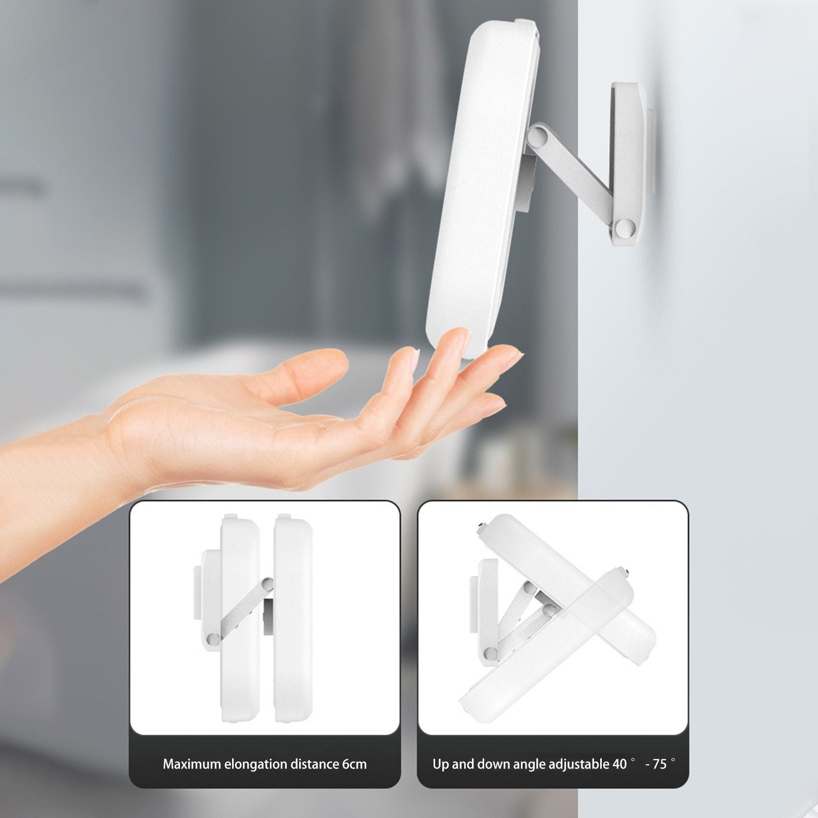 Shower Phone Holder Waterproof Wall Mount Phone Case With 360 Degree Rotation