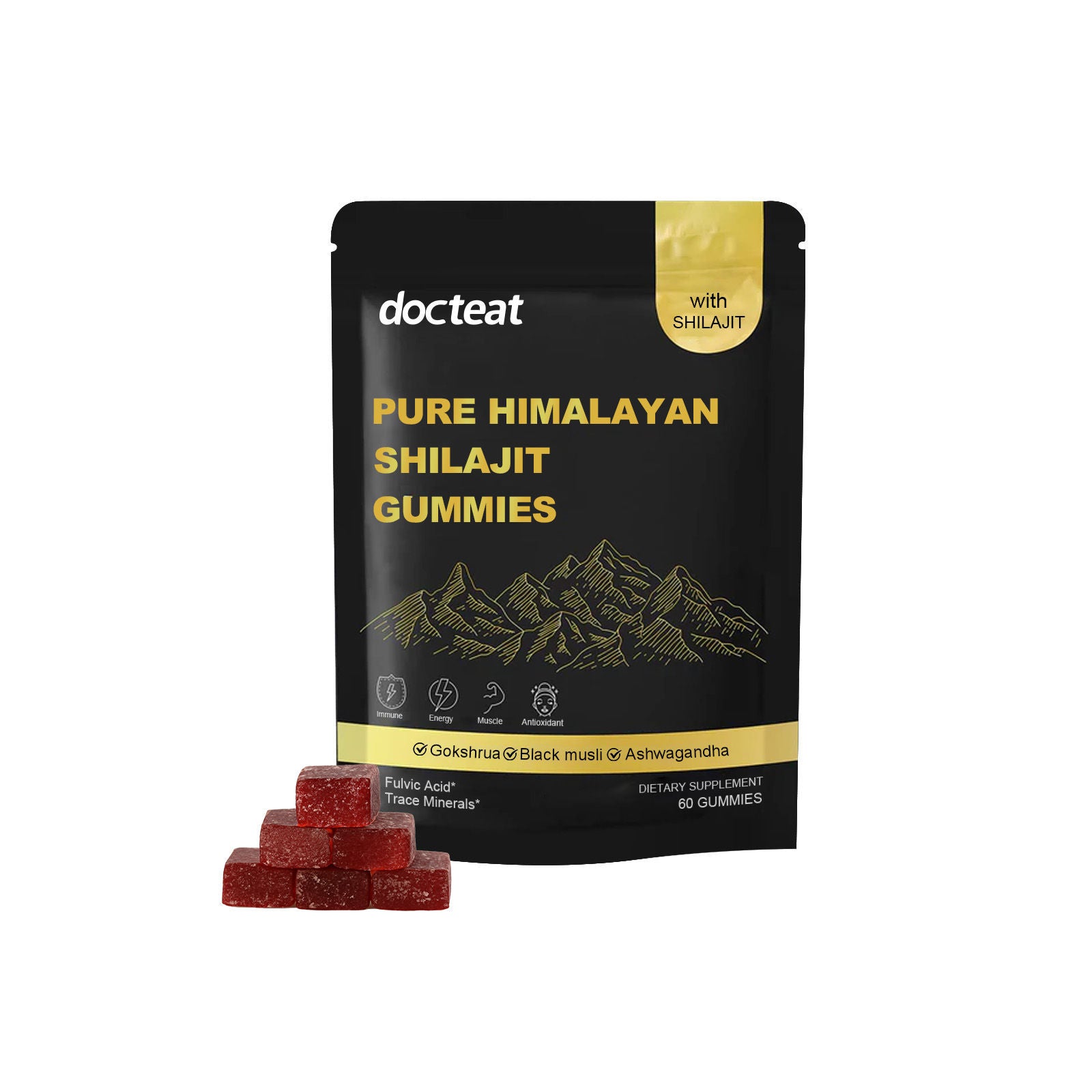 Boost Energy and Focus with Plant-Based Body Care Gummies, Refreshing and Convenient ,60gummies