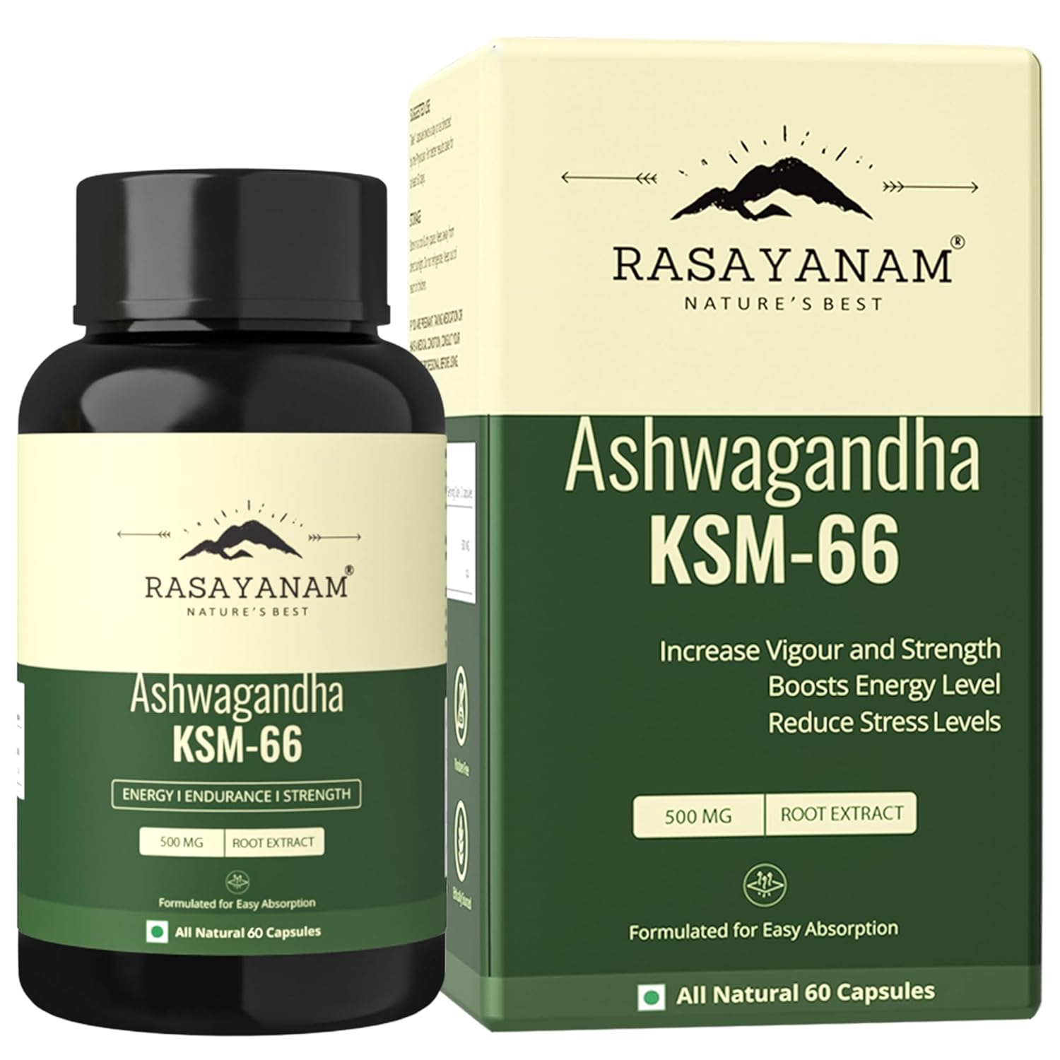 Rasayanam Ashwagandha KSM66 500mg 60 Capsules