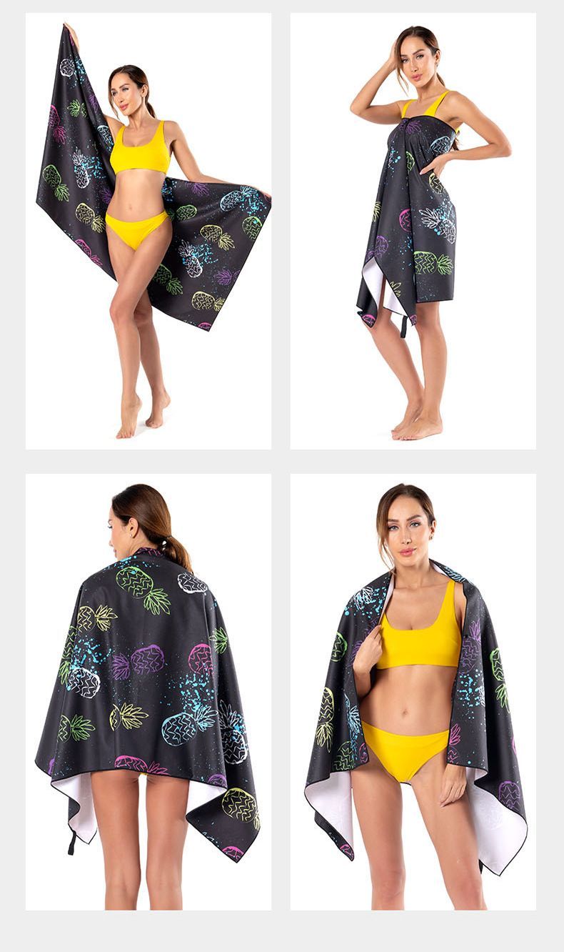 Microfiber Beach Towel Quick Drying Absorbent Lightweight Travel  Bath Towels