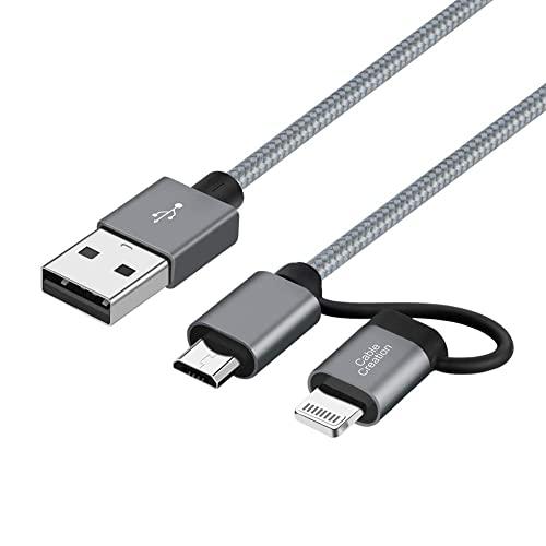 HAMA U6124453 2IN1 MICRO USB CABLE LIGHTNING ADAPTER,4 FT,MFI