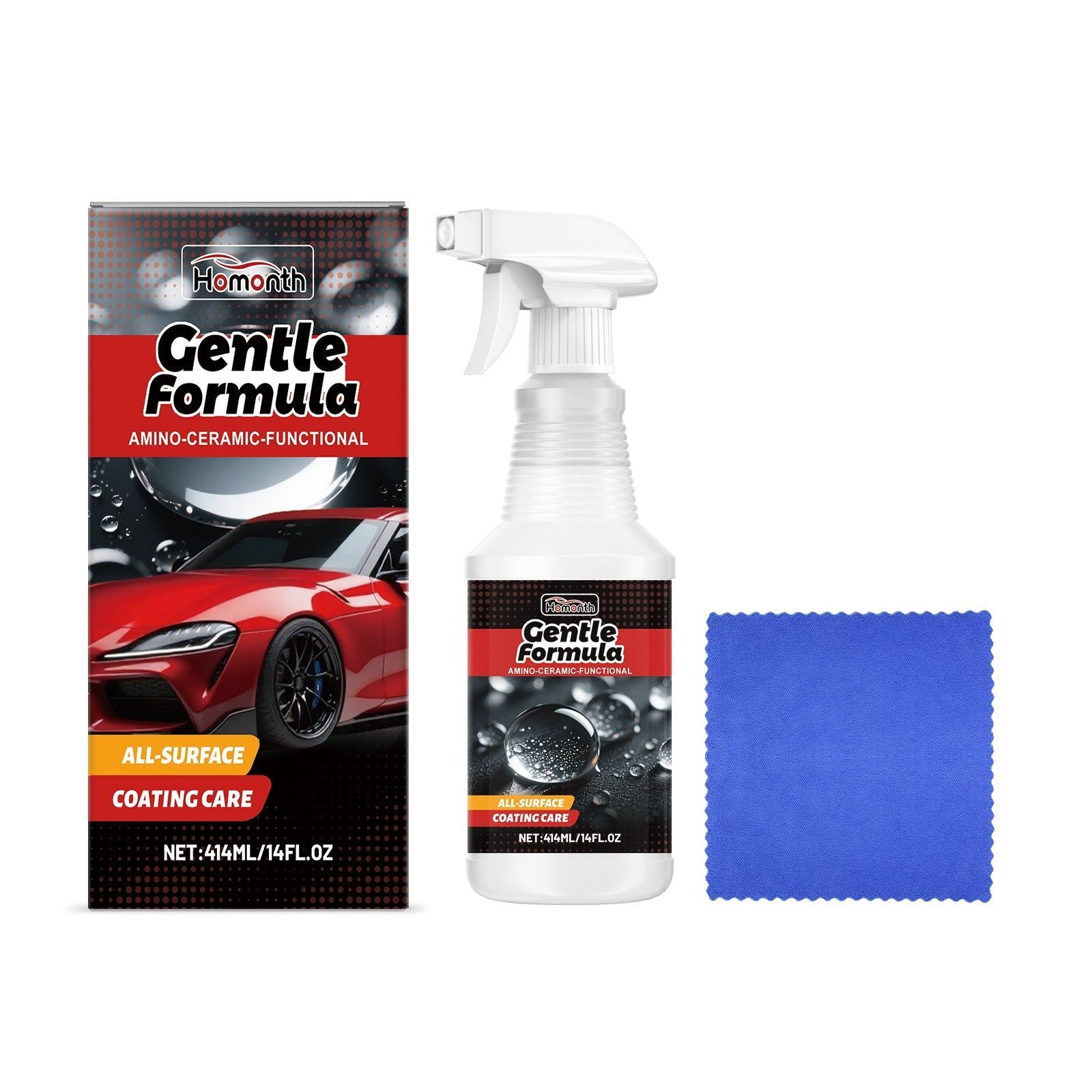 Automotive Ceramic Coating, Paint Surface Care, Hydrophobic, Shine, Easy Maintenance ,1 set