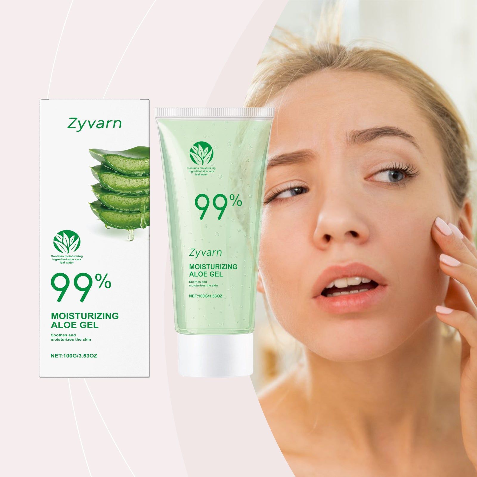 Aloe Vera Gel for Face and Body, Hydrating, Soothing, Natural Skin Repair, Moisturizer ,100g