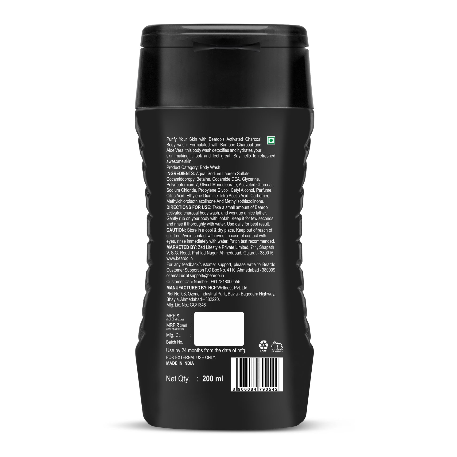 Beardo Charcoal Body Wash 200ml