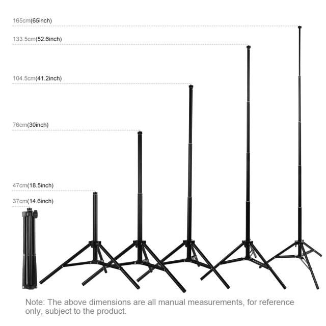 Tripod support for camera and mobile phone, 165 inches with 47 cm to 1/4 cm for