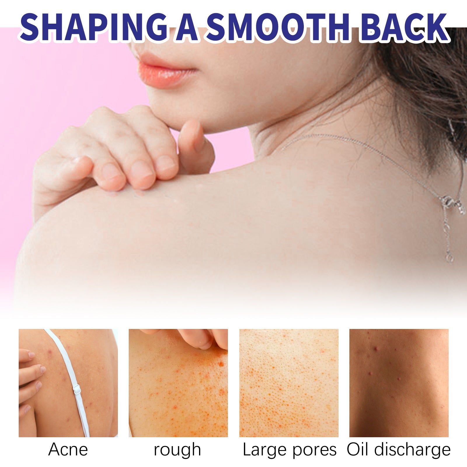 Back Care Spray Fade Acne Marks Soft Skin Moisturizer for Clear Back ,60ml