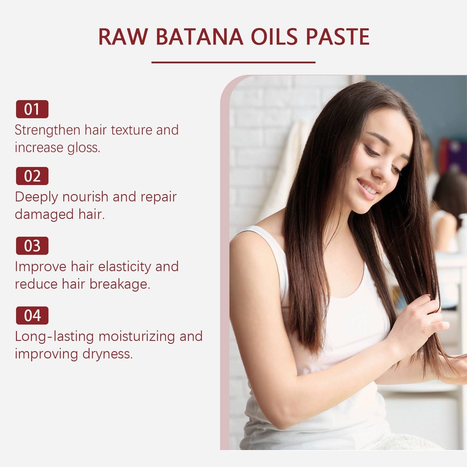 Batana Oil Hair Mask for Nourishing, Moisturizing, Repairing, and Brightening Dry Hair ,100g