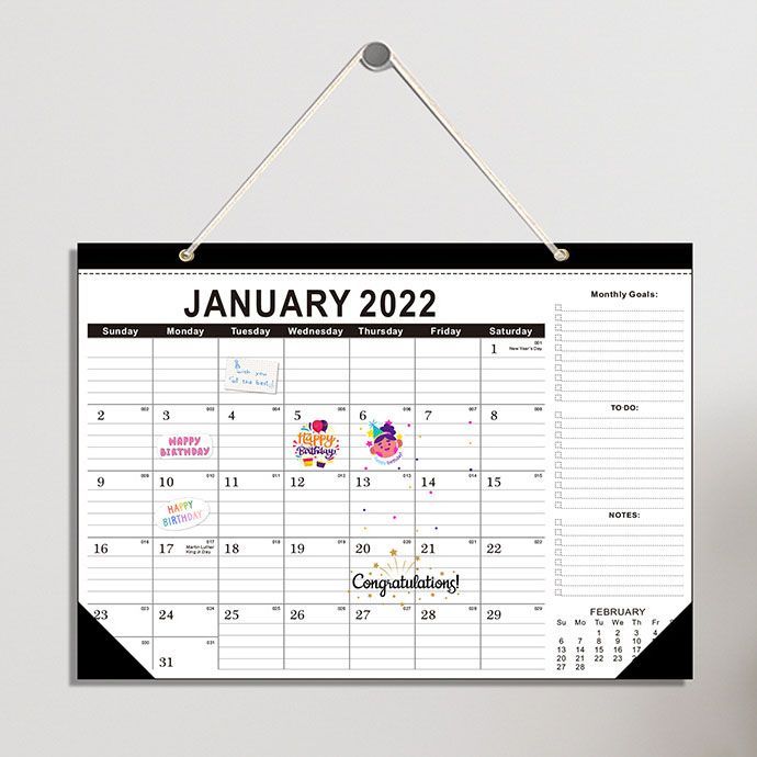 2022 Desk Calendar Monthly Wall Calendar Jan 2022 To Jun 2023 With To Do List Sticker