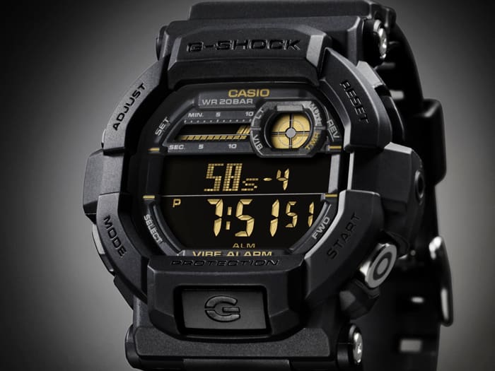 ساعة رقمية متينة من كاسيو G-SHOCK GD-350 مزودة بنظام تنبيه بالاهتزاز
