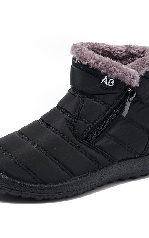 Kid‘s Winter Snow Boot With Faux Fur Lining Waterproof Thick Warm Shoes