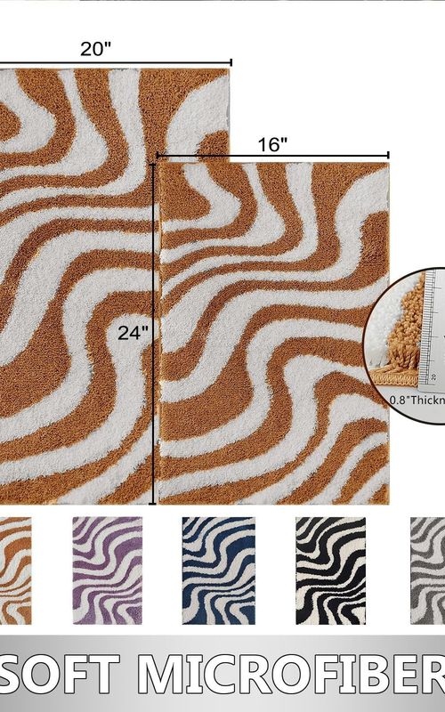 AIESY® Beautiful Microfiber Non Slip Bath Mat for Bathroom