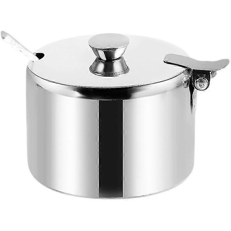 3pcs Sugar Bowl, Sugar Dispenser, Sugar Container Stainless Steel Sugar Bowl With Lid And Sugar Spoon