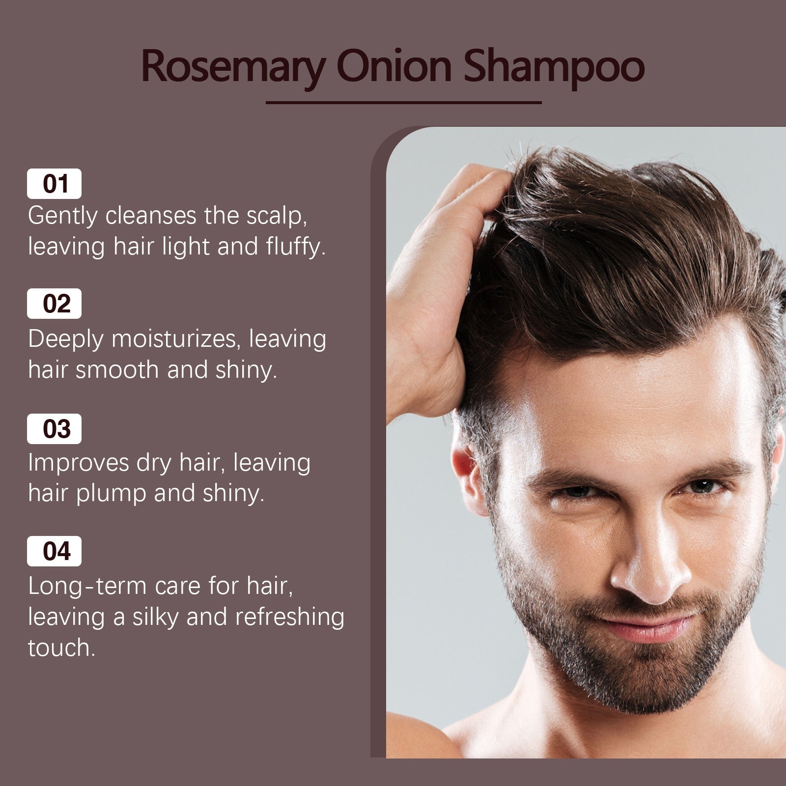 3-in-1 Onion Hair Care Shampoo, Moisturizes, Volumizes, Gentle Cleansing ,100ml