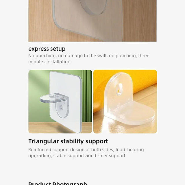 1 Piece Shelf Support - Strong Wall Mounted Bracket for Home Storage & Organization