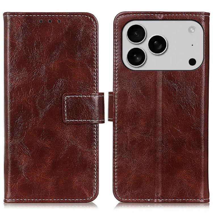 For iPhone 18 Pro Max / iPhone 17 Pro Max Retro Crazy Horse Texture Horizontal Flip Leather Phone Case