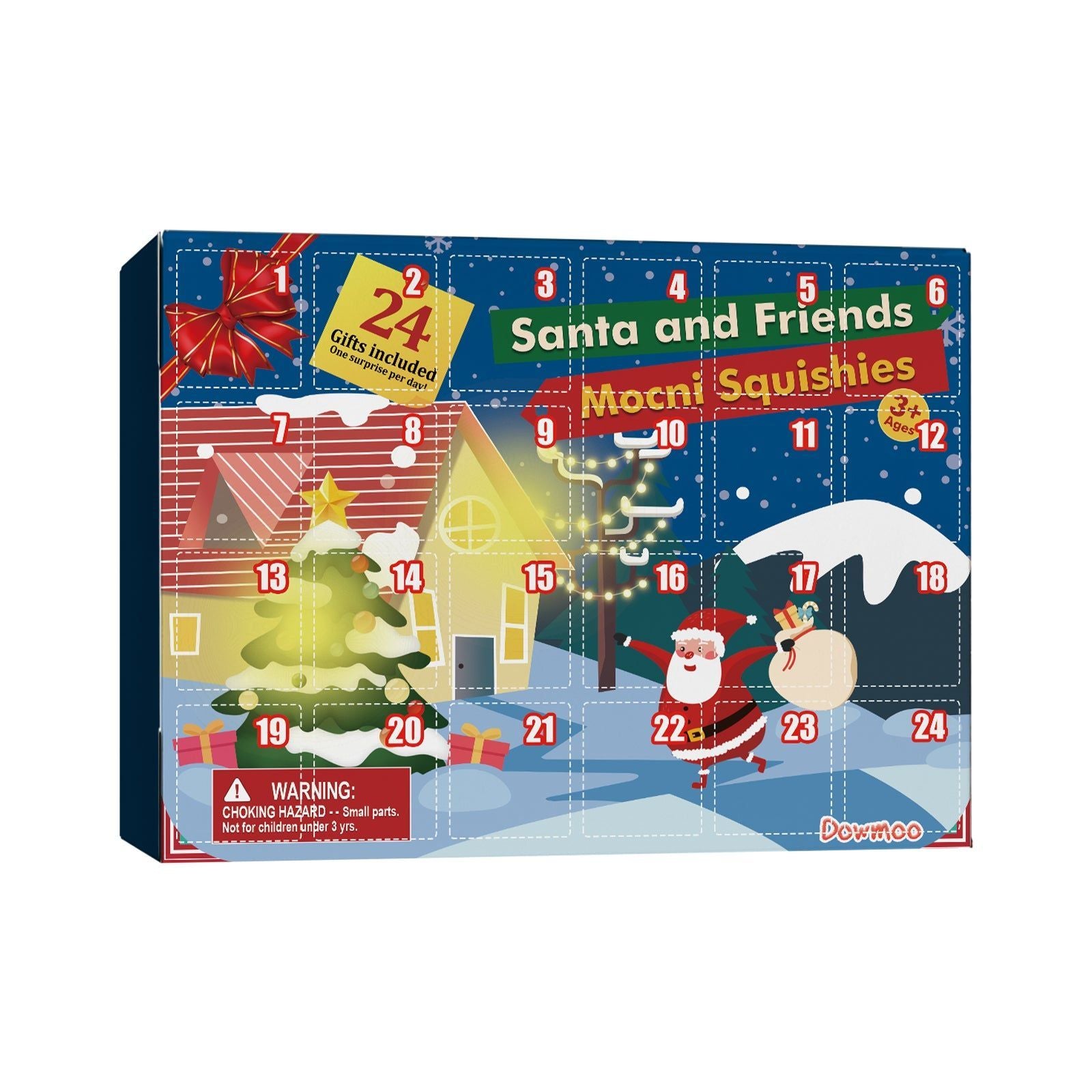 Celebrate Christmas with Fun, Stress-Relief Silicone Knead Advent Calendar, Surprise Blind Box Toys ,24grid