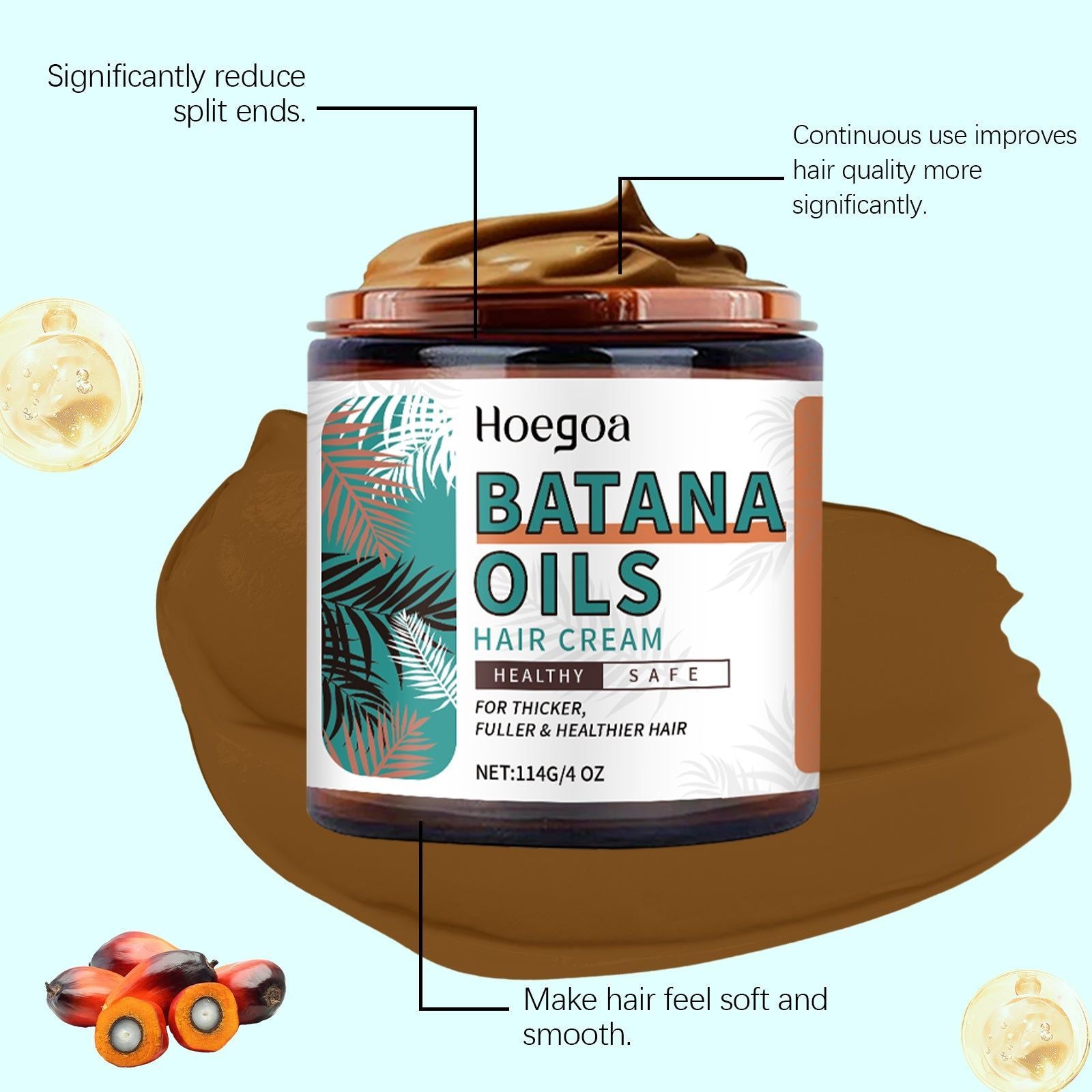 Batana Hair Care Cream, Nourishing, Moisturizing, Volumizing, Repairing, Shine ,114g