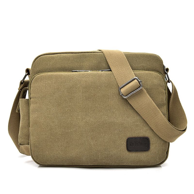 Multifunction Canvas Shoulder Men Bag Crossbody Handbag Vintage Messenger Bag