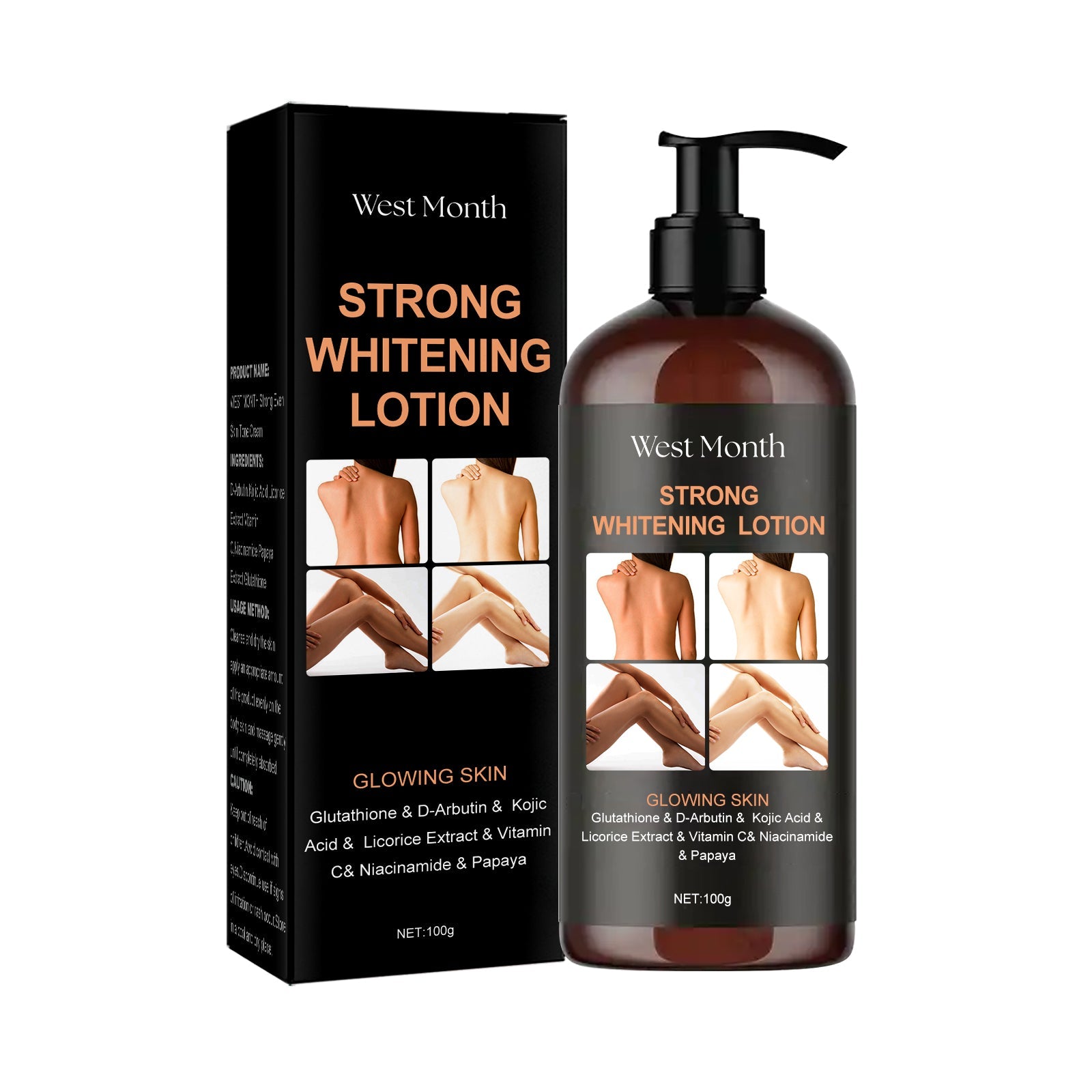 Brightening and Beautifying Skin Body Lotion, Moisturizing, Rejuvenating, Long-lasting Glow ,100g