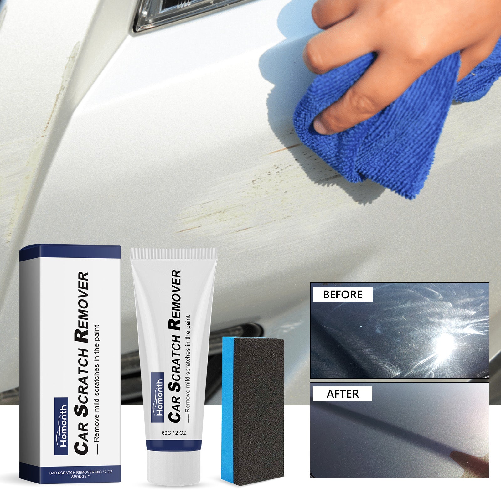 Car Scratch Repair Kit, Fast Paint Scratch Remover, Car Body Polishing, Scratch Fix ,1set