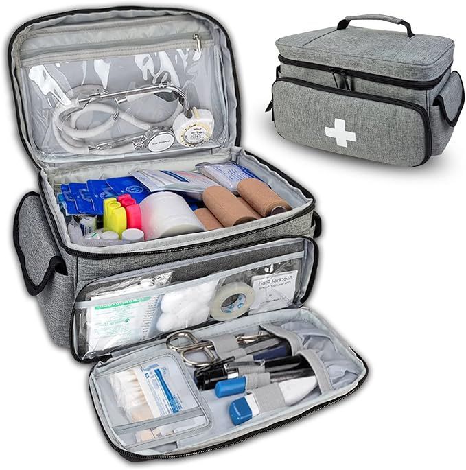 Medicine Storage Bag Family First Aid Box Pill Bottle Organizer for Emergency Medical Supplies