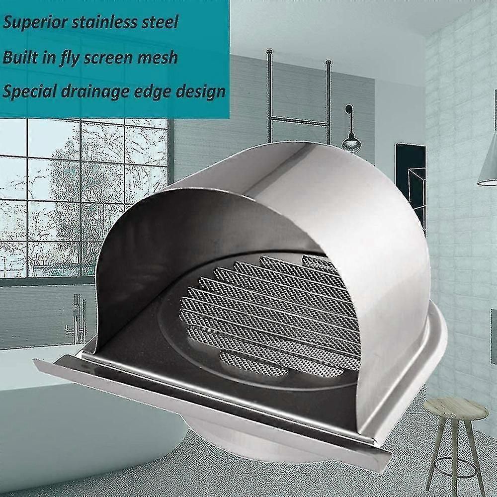 6inch 150mm Waterproof Stainless Steel Vent Vent Hood Anti-corrosion Exhaust Extractor For Wall Out