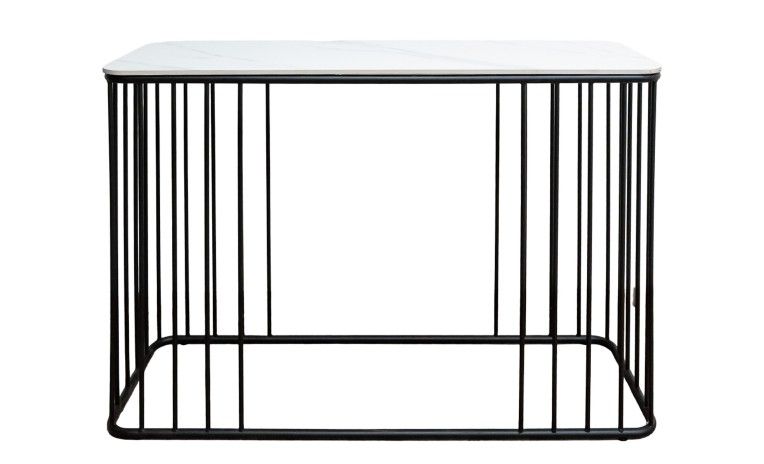 Black Iron Frame Console Table #C073