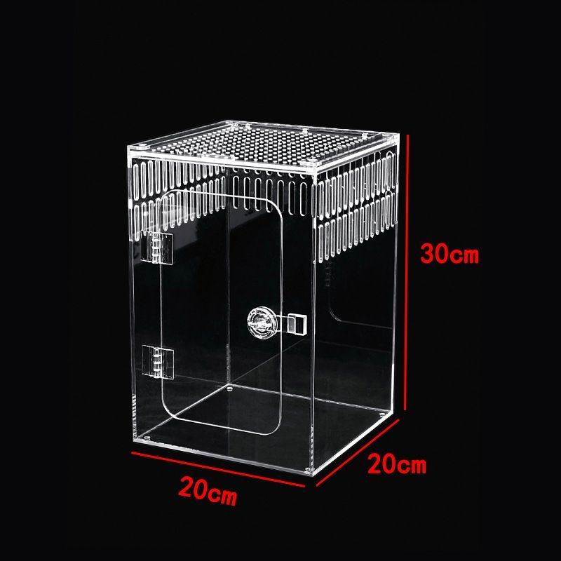 Acrylic Feeding Box Faunarium Transparent Acrylic Habitat Terrarium Reptile Breeding Box