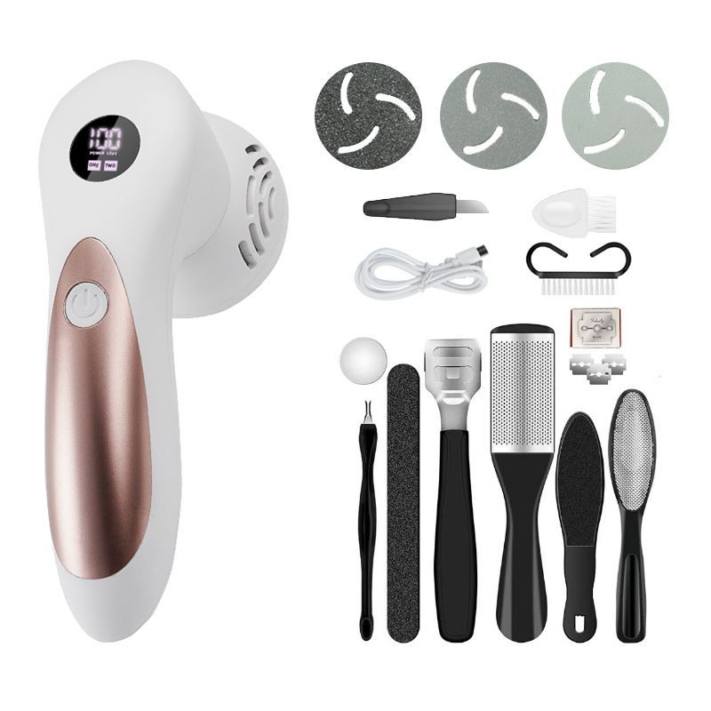 Electric Foot Callus Remover with 3 Grinding Heads USB