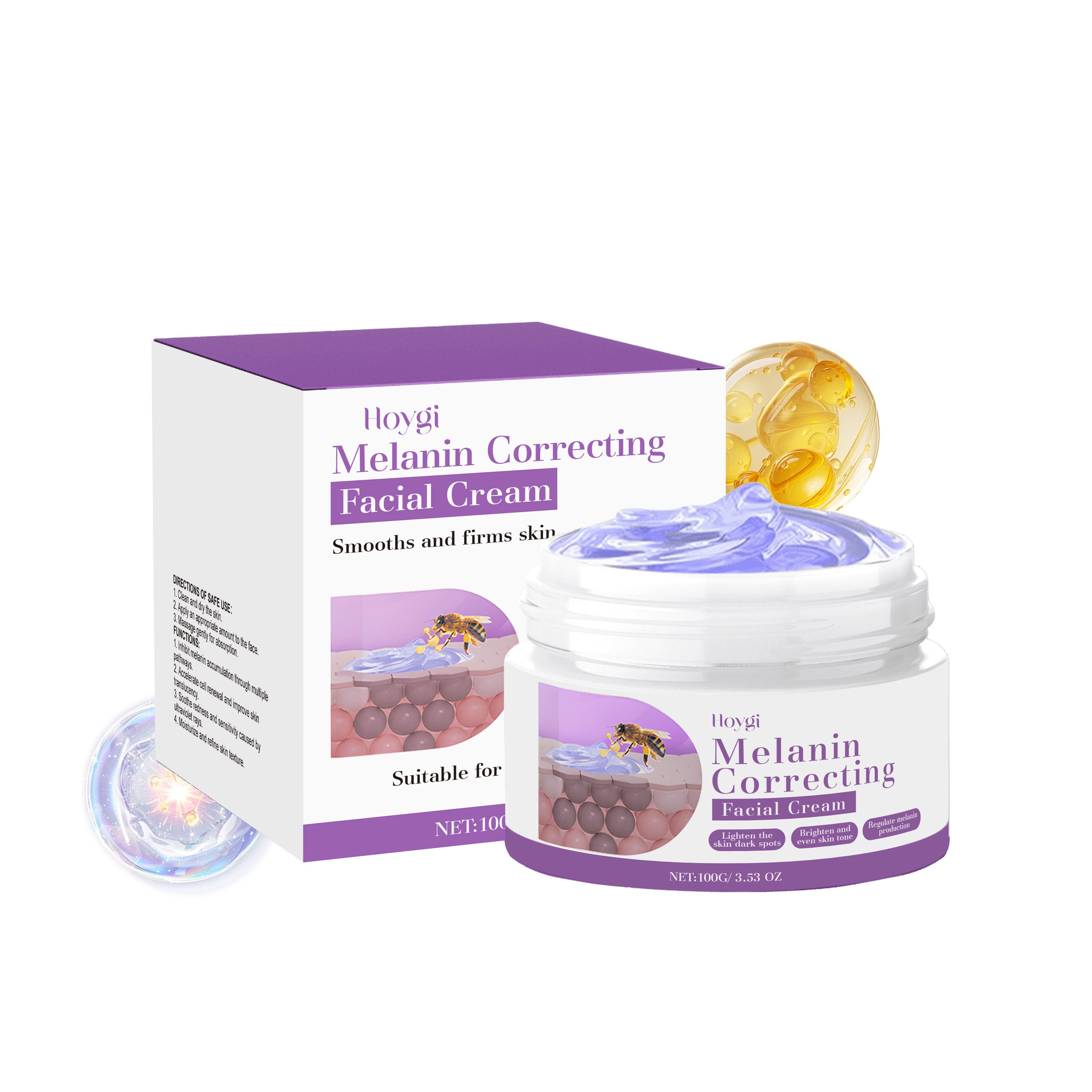 Brightening Facial Care Cream, Hydrating, Soothing, Anti-Aging, Glowing Skin ,100g