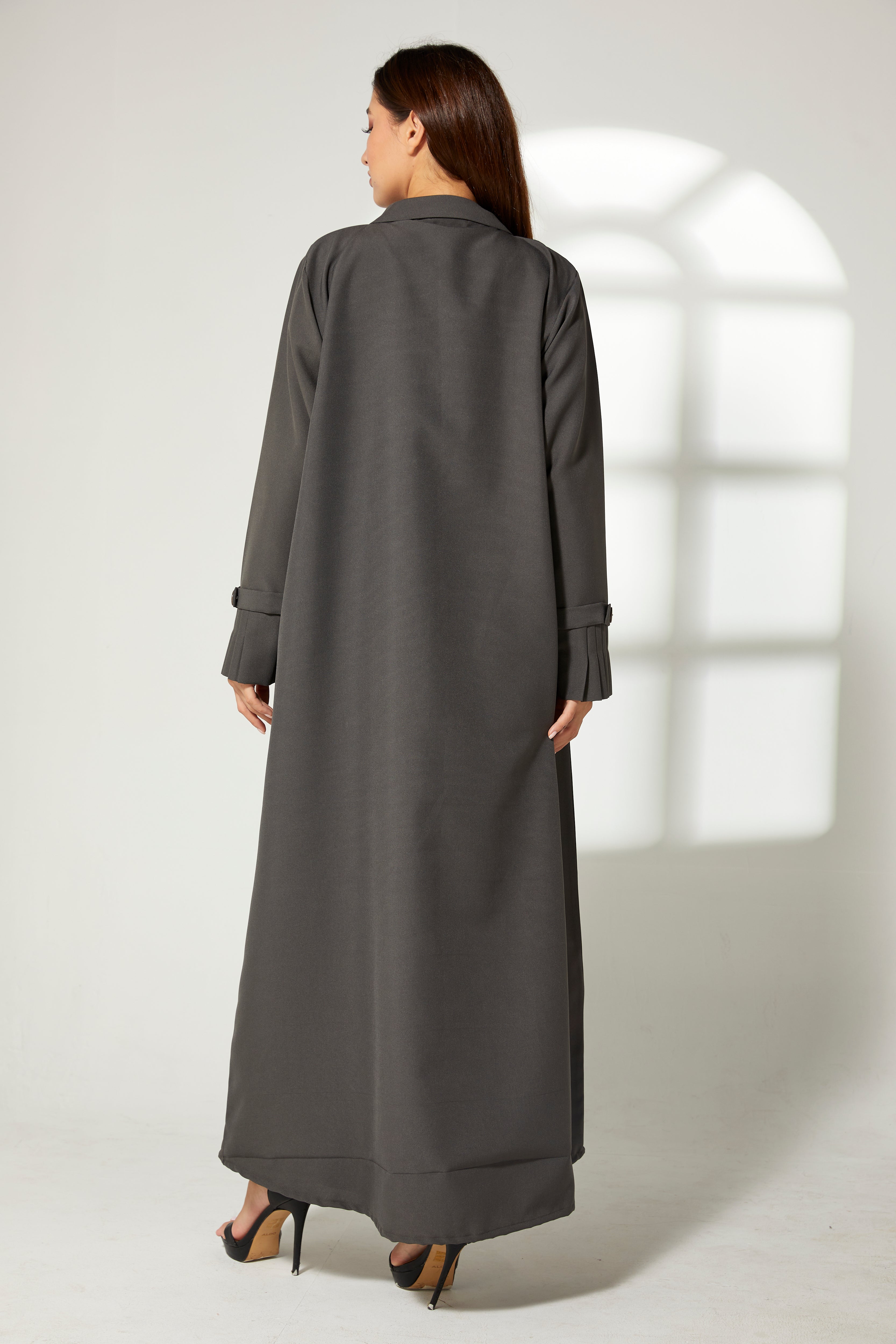 MOiSTREET Grey Phua   Abaya with Pleated Cuffs