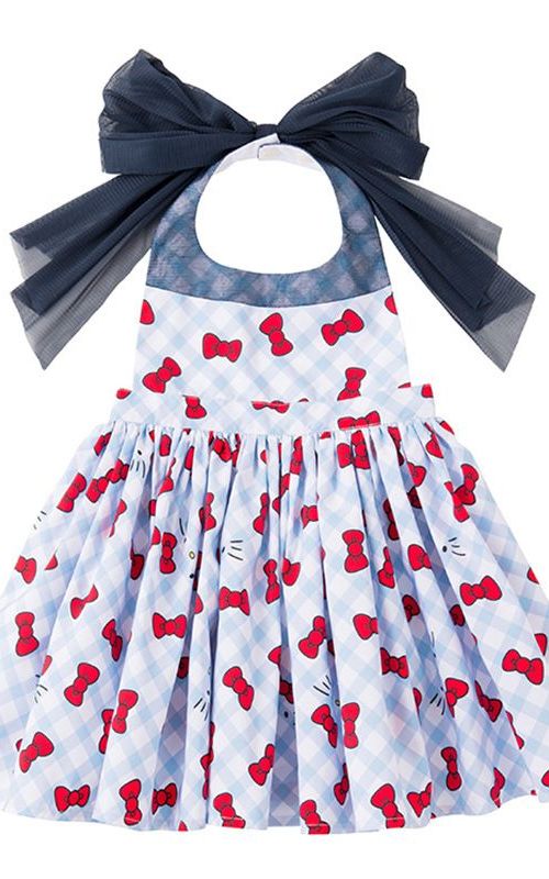 Little Girls Cooking Baking Apron Kitchen Waterproof Bow Aprons Dress