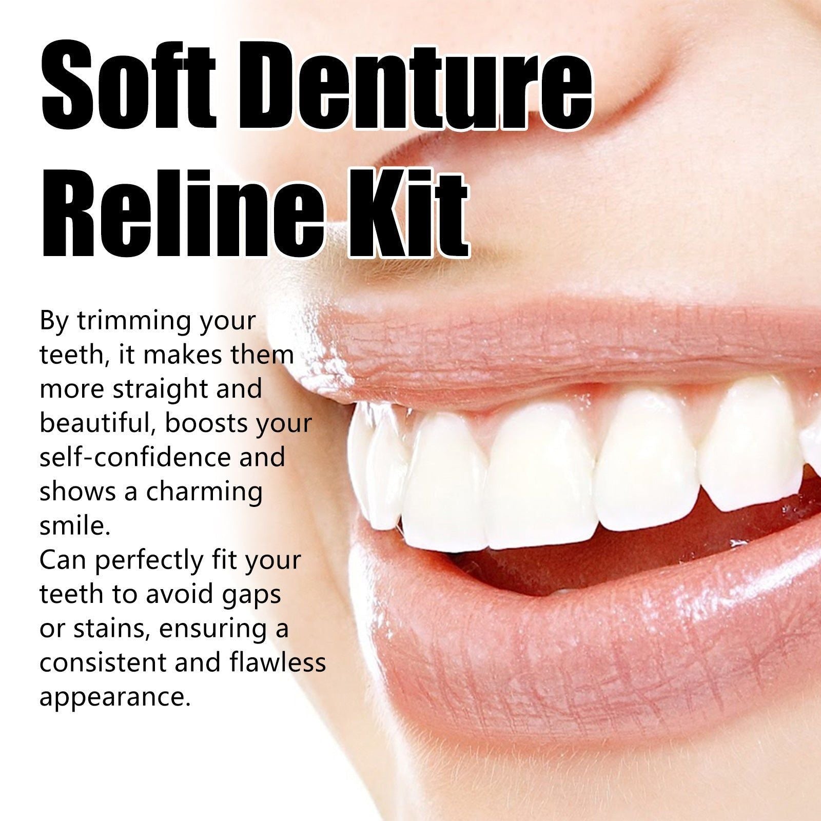 Transform Your Smile with Soft Denture Reline Kit, Easy Tooth Modification ,1set