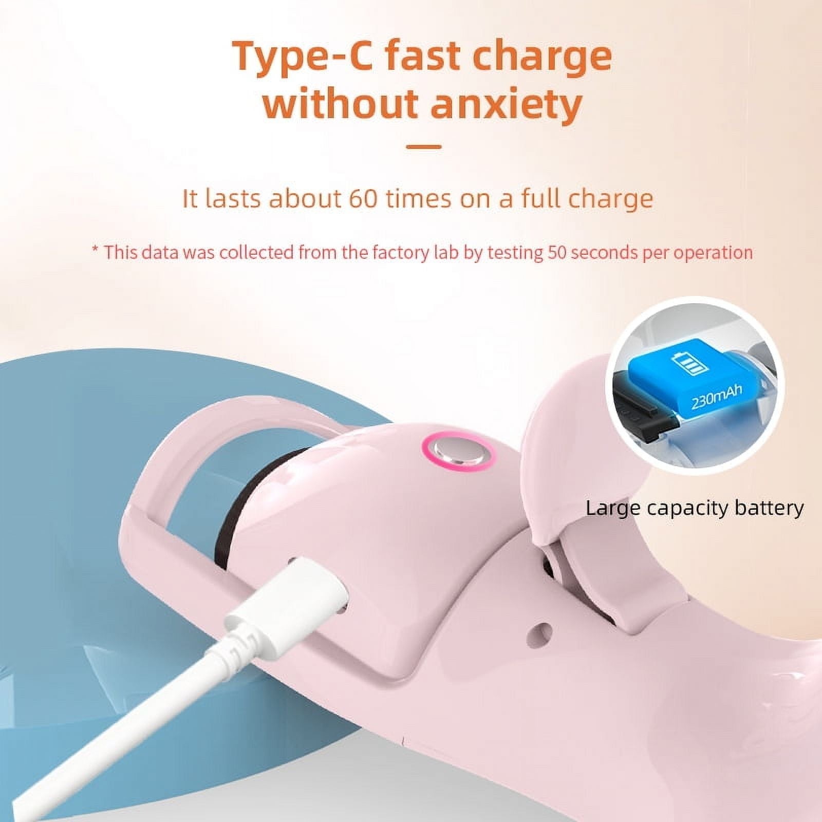 Heated Eyelash Curler Rechargeable Electric Eyelash Curler Lash Curling Tool
