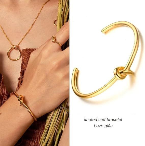 Open Knot Cuff Bangle Bracelets for Women Fashion Jewelry