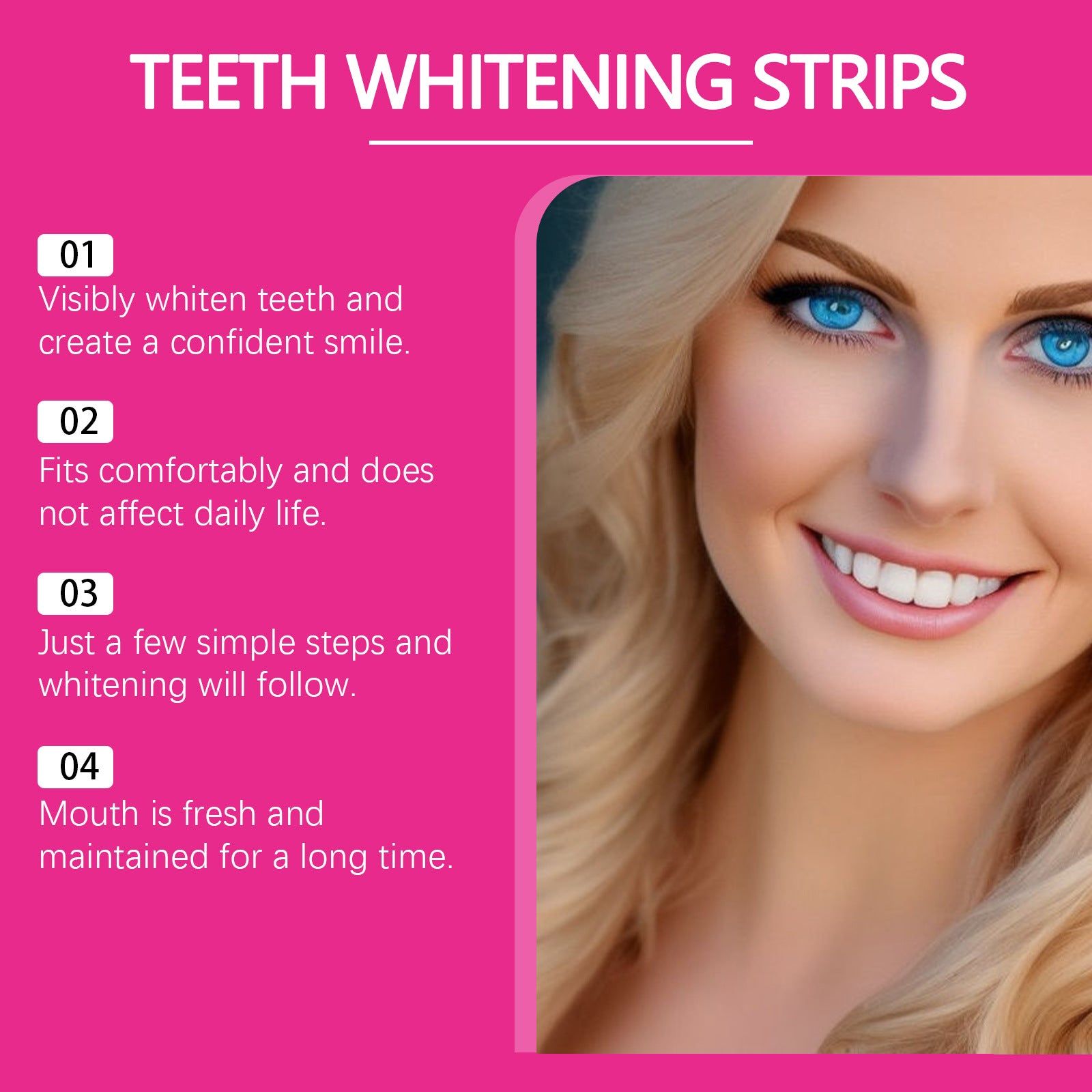 Brighten Your Smile with Portable Dental Care Teeth Whitening Strips, Safe and Effective ,7 pieces