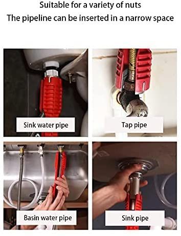 8 In 1 Faucet Sink Installer Multi Purpose Wrench Plumbing Tool Water Pipe Spanner
