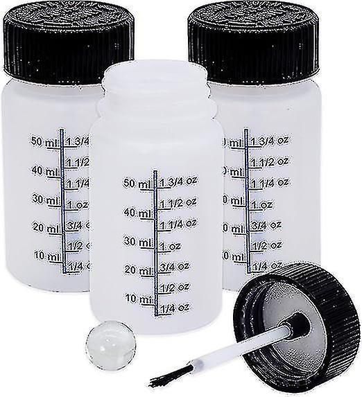 3 Pack Reusable Paint Touch Up Bottles With Brush and Mixing Ball