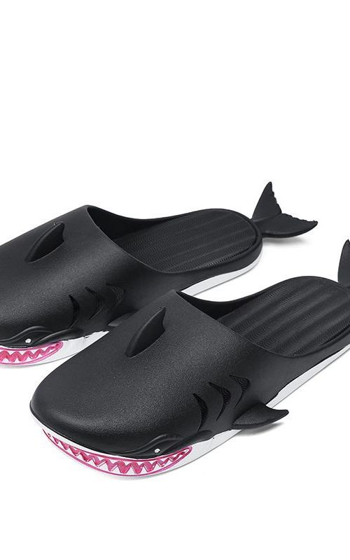 Shark Slippers Fish Shaped Shoes Outdoor Beach Cartoon Sandals Home Funny Slipper