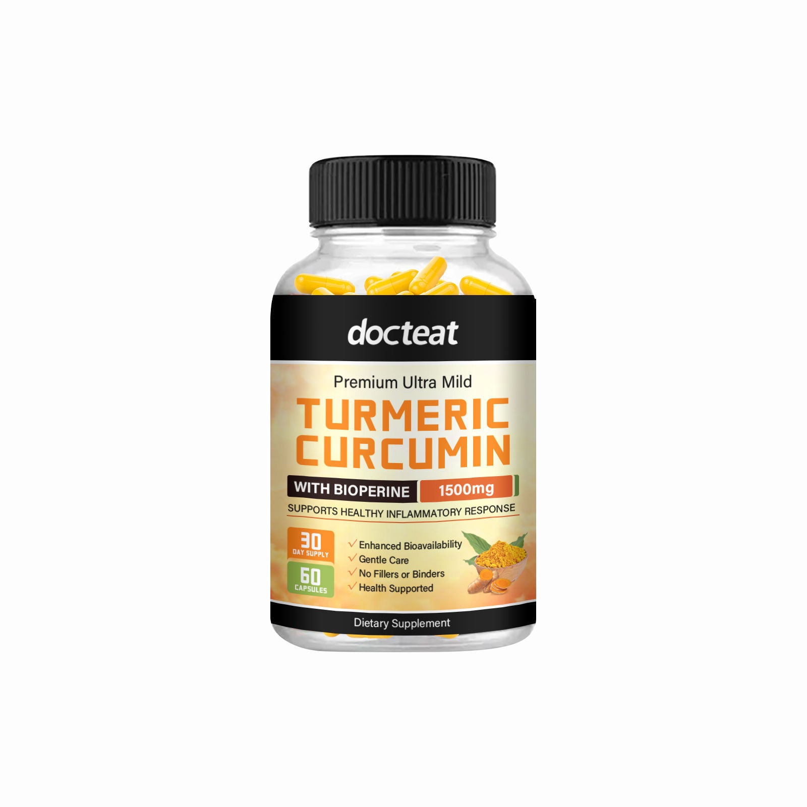 Boost Your Body Care with Curcumin Capsules, Relieve Joint Pain, Enhance Vitality ,60pcs