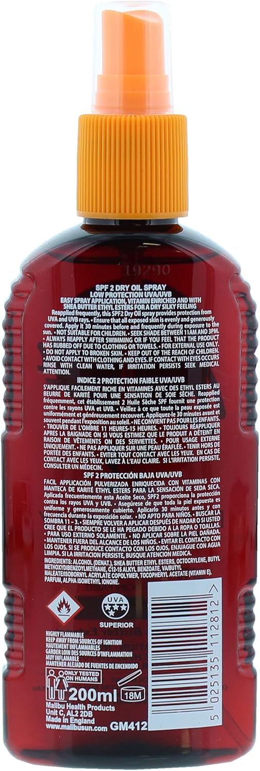ماليبو دراي أويل سبراي SPF 2 200 مل