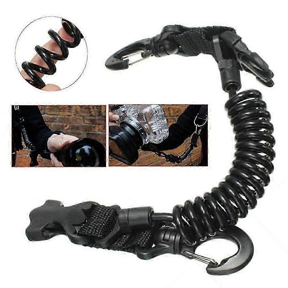 Climbing Underwater Diving Camera Safety Spring Rope Lanyard Strap