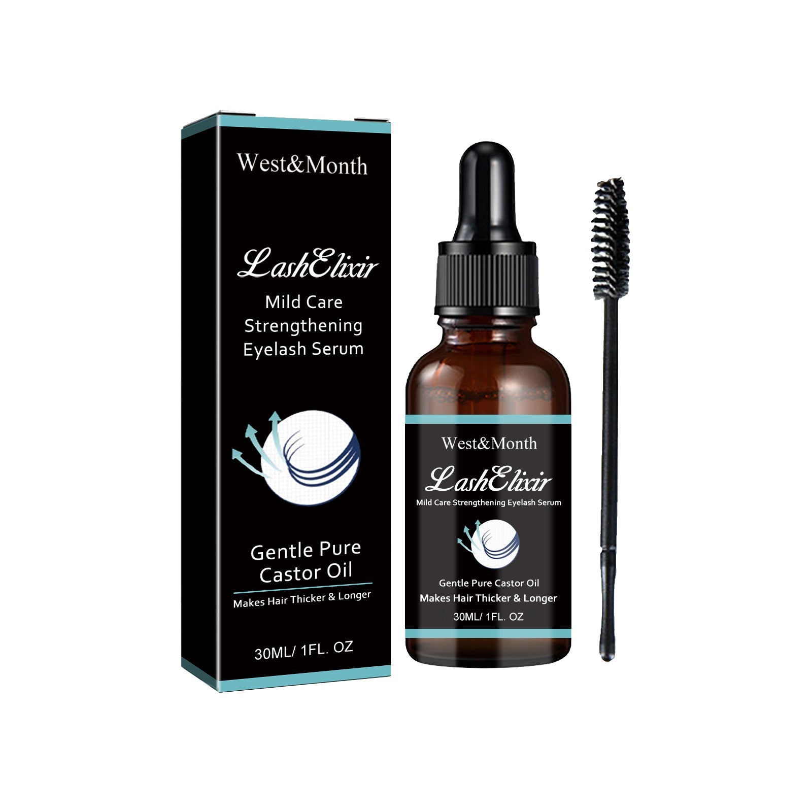 Eyelash Serum for Slender, Curled, Natural, Voluminous, Lash Growth ,30ml
