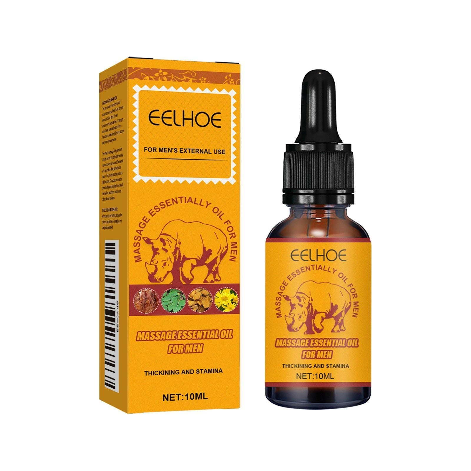 Boost Male Endurance with Massage Oil, Natural Body Care for Men ,10ml/box